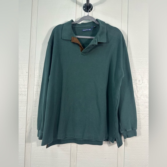 McKenzie Tribe Men’s Green Long Sleeve Collared Sweatshirt/Sweater Size XL EUC - Picture 1 of 8